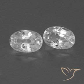 Gemme di Zircone Bianco trasparente naturale da 1.75 ct, Ovale, VVS-VS