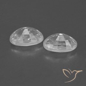 Gemme di Zircone Bianco trasparente naturale da 1.75 ct, Ovale, VVS-VS