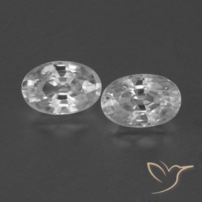1.70ctw Naturale Bianco trasparente Zircone, Ovale, VVS-VS