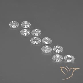 Gemme di Zircone Bianco trasparente naturale da 7.24 ct, Ovale, VVS-VS