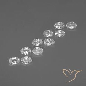 Gemme di Zircone Bianco trasparente naturale da 7.24 ct, Ovale, VVS-VS