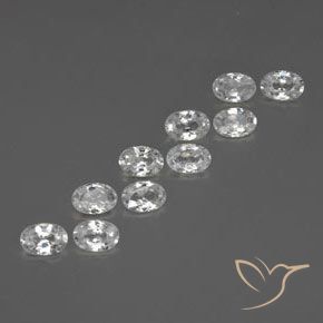 Gemme di Zircone Bianco trasparente naturale da 6.52 ct, Ovale, VVS-VS