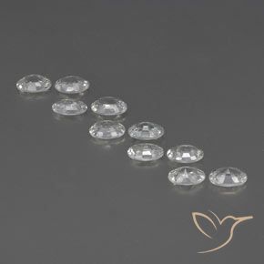 Gemme di Zircone Bianco trasparente naturale da 6.52 ct, Ovale, VVS-VS