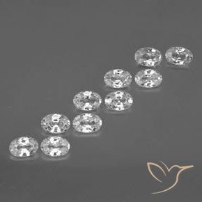 Gemme di Zircone Bianco naturale da 6.85 ct, Ovale, VVS-VS