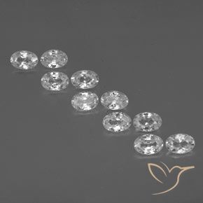6.88ctw Naturale Bianco Zircone, Ovale, VVS-VS