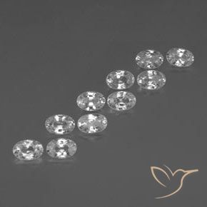 Gemme di Zircone Bianco trasparente naturale da 7.70 ct, Ovale, VVS-VS