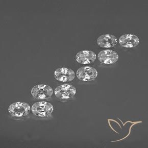 Gemme di Zircone Bianco trasparente naturale da 7.44 ct, Ovale, VVS-VS