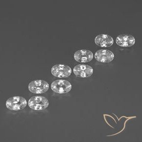 Gemme di Zircone Bianco trasparente naturale da 7.86 ct, Ovale, VVS-VS