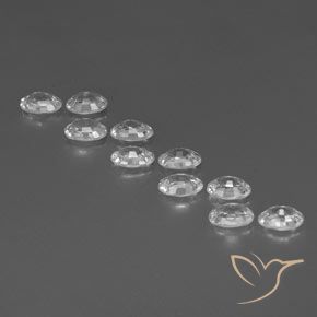 Gemme di Zircone Bianco trasparente naturale da 7.39 ct, Ovale, VVS-VS