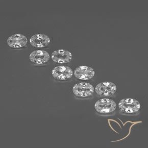 6.81ctw Naturale Bianco trasparente Zircone, Ovale, VVS-VS