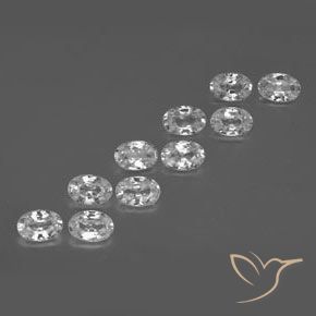 Gemme di Zircone Bianco trasparente naturale da 6.81 ct, Ovale, VVS-VS