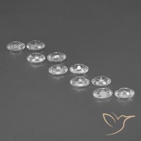 Gemme di Zircone Bianco trasparente naturale da 6.81 ct, Ovale, VVS-VS