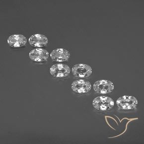 6.96ctw Naturale Bianco trasparente Zircone, Ovale, VVS-VS
