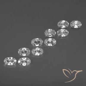 Gemme di Zircone Bianco trasparente naturale da 6.96 ct, Ovale, VVS-VS