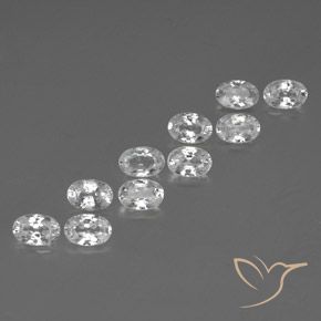 Gemme di Zircone Bianco trasparente naturale da 7.42 ct, Ovale, VVS-VS