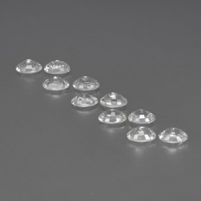 Zircone naturale bianco da 7,65 ct, taglio ovale, VVS-VS
