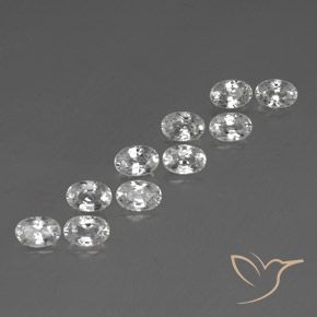 Gemme di Zircone Bianco naturale da 7.92 ct, Ovale, VVS-VS