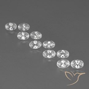Gemme di Zircone Bianco naturale da 8.29 ct, Ovale, VVS-VS