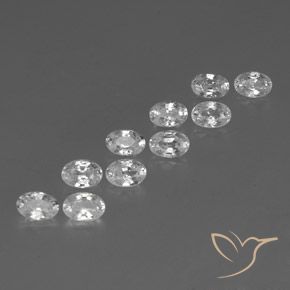 Gemme di Zircone Bianco naturale da 7.39 ct, Ovale, VVS-VS