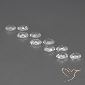 Gemme di Zircone Bianco naturale da 7.04 ct, Ovale, VVS-VS