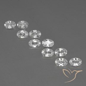7.41ctw Naturale Bianco Zircone, Ovale, VVS-VS