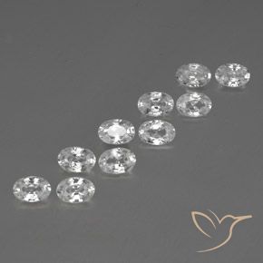 Gemme di Zircone Bianco naturale da 7.41 ct, Ovale, VVS-VS