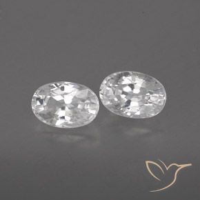 Gemme di Zircone Bianco naturale da 1.67 ct, Ovale, VVS