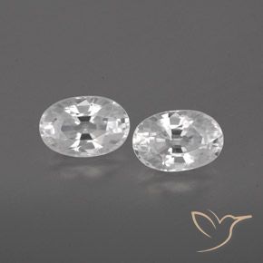 1.70ctw Naturale Bianco Zircone, Ovale, VVS-VS