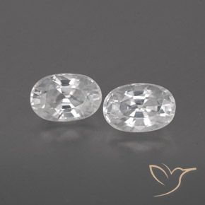 1.77ctw Naturale Bianco Zircone, Ovale, VVS-VS