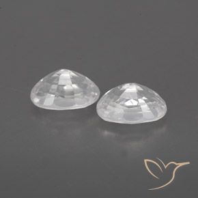 Gemme di Zircone Bianco naturale da 1.77 ct, Ovale, VVS-VS