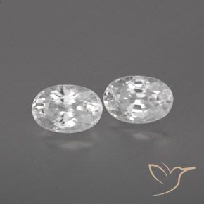 Gemme di Zircone Bianco naturale da 1.67 ct, Ovale, VVS