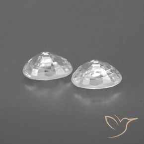 Gemme di Zircone Bianco naturale da 1.67 ct, Ovale, VVS