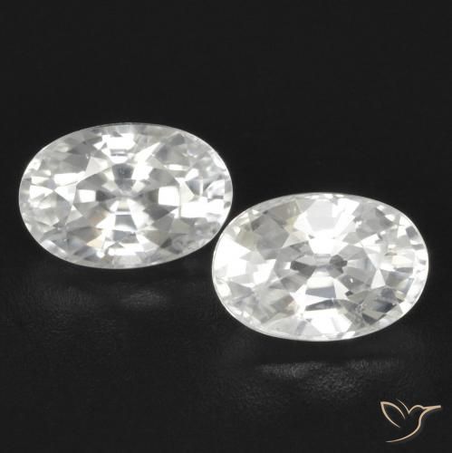 1.66ctw Naturale Bianco Zircone, Ovale, VVS-VS