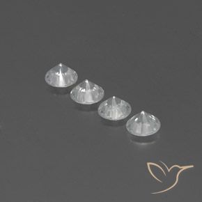 Gemme di Zircone Bianco naturale da 3.65 ct, Rotondo, VVS-VS