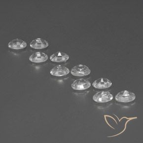 Gemme di Zircone Bianco naturale da 8.11 ct, Ovale, VVS-VS