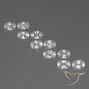 8.12ctw Naturale Bianco Zircone, Ovale, VVS-VS