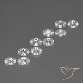 Gemme di Zircone Bianco naturale da 7.74 ct, Ovale, VVS-VS