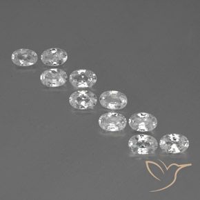 7.14ctw Naturale Bianco Zircone, Ovale, VVS-VS