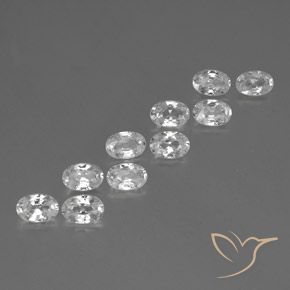 Gemme di Zircone Bianco naturale da 7.14 ct, Ovale, VVS-VS