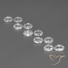 6.63ctw Naturale Bianco Zircone, Ovale, VVS-VS
