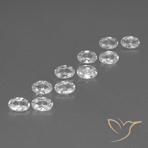 Gemme di Zircone Bianco naturale da 6.63 ct, Ovale, VVS-VS