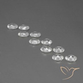 Gemme di Zircone Bianco naturale da 6.63 ct, Ovale, VVS-VS