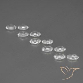 Gemme di Zircone Bianco naturale da 6.66 ct, Ovale, VVS-VS