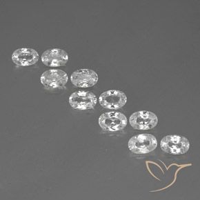 7.45ctw Naturale Bianco Zircone, Ovale, VVS-VS