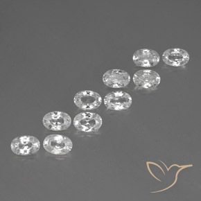 Gemme di Zircone Bianco naturale da 7.45 ct, Ovale, VVS-VS