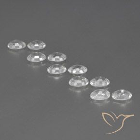 Gemme di Zircone Bianco naturale da 7.45 ct, Ovale, VVS-VS