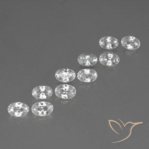 Gemme di Zircone Bianco naturale da 7.78 ct, Ovale, VVS-VS