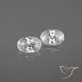 1.66ctw Naturale Bianco Zircone, Ovale, VVS