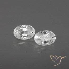 Gemme di Zircone Bianco naturale da 1.67 ct, Ovale, VVS