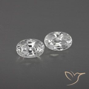 1.66ctw Naturale Bianco Zircone, Ovale, VVS